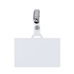 Bbadgehouder met metalen clip en afneembare sluiting kleur doorzichtig  negende weergave