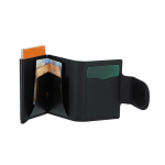 Kaartenhouder van synthetisch leer met slimme tracker vierde weergave