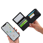 Kaarthouder-portemonnee van synthetisch leer met tracker vijfde weergave