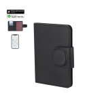Paspoorthoes van synthetisch leer met tracker en sluiting