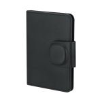 Paspoorthoes van synthetisch leer met tracker en sluiting tweede weergave