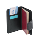 Paspoorthoes van synthetisch leer met tracker en sluiting zesde weergave