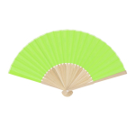 Waaier met bamboelatjes en polyester doek in kleuren kleur lichtgroen  negende weergave