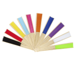 Waaier met bamboelatjes en polyester doek in kleuren derde weergave