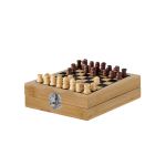 Bamboe spelset met schaakbord en etui derde weergave