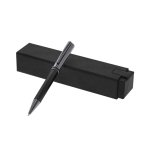 Premium metalen draaipen en navulbaar met blauwe inkt kleur zwart  negende weergave