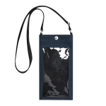 Tasje voor mobiel met transparant scherm en touchbediening kleur marineblauw  negende weergave