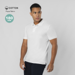Witte polo voor volwassenen met korte mouwen 180 g/m²