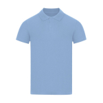 Unisex polo van piqué katoen met korte mouwen 180 g/m² kleur lichtblauw  negende weergave