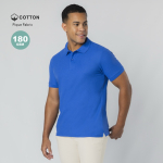 Unisex polo van piqué katoen met korte mouwen 180 g/m²