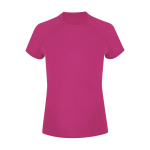 Polyester dames T-shirt met korte raglanmouwen 135 g/m² kleur fuchsia  negende weergave