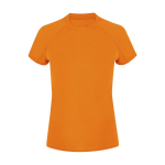 Polyester dames T-shirt met korte raglanmouwen 135 g/m² kleur neon oranje  negende weergave