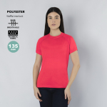 Polyester dames T-shirt met korte raglanmouwen 135 g/m²