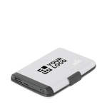 2-in-1 kaarthouder met aluminium powerbank en RFID met jouw bedrukking