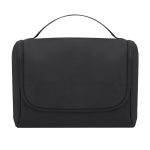 Reistoilettas van synthetisch leer met ophanghaak kleur zwart  negende weergave