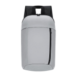 Zakelijke rugzak van synthetisch leer met ritssluiting kleur grijs  negende weergave