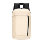 Zakelijke rugzak van synthetisch leer met ritssluiting kleur naturel  negende weergave