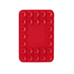 Magnetische smartphonehouder van silicone met zuignap kleur rood  negende weergave