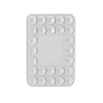 Magnetische smartphonehouder van silicone met zuignap kleur wit  negende weergave