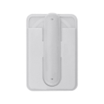 Siliconen kaarthouder met mobiele standaard en lussen kleur wit  negende weergave