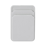 Magnetische siliconen kaarthouder voor mobiel met dubbel vak kleur wit  negende weergave