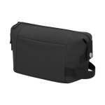 Toilettas van kunstleer met rits en zijhandgreep kleur zwart  negende weergave