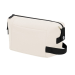 Toilettas van kunstleer met rits en zijhandgreep vierde weergave