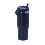 Thermobeker met dubbele wand, rietje en draaghandvat 900 ml derde weergave