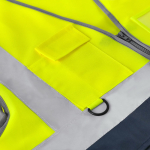 Tweekleurig polyester veiligheidshesje met hoge zichtbaarheid tweede weergave
