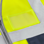 Tweekleurig polyester veiligheidshesje met hoge zichtbaarheid vierde weergave