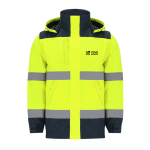 Unisex high-visibility jas tegen regen en wind met capuchon met jouw bedrukking