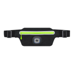 Sportieve heuptas van polyester met oplaadbare voorlamp kleur zwart  negende weergave