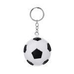 Sleutelhanger in de vorm van voetbal van synthetisch leer kleur wit  negende weergave