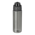 Transparante fles met dubbel drinksysteem en draaglus 750 ml kleur zwart  negende weergave