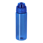 Transparante fles met dubbel drinksysteem en draaglus 750 ml kleur blauw  negende weergave