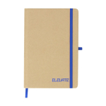 A5-gelijnd notitieboek van gerecycled karton met harde kaft kleur blauw  negende weergave
