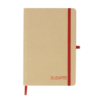 A5-gelijnd notitieboek van gerecycled karton met harde kaft kleur rood  negende weergave