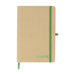 A5-gelijnd notitieboek van gerecycled karton met harde kaft kleur groen  negende weergave