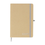 A5-gelijnd notitieboek van gerecycled karton met harde kaft kleur zilver  negende weergave