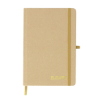 A5-gelijnd notitieboek van gerecycled karton met harde kaft kleur goud  negende weergave