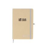 A5-gelijnd notitieboek van gerecycled karton met harde kaft met jouw bedrukking