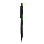 Pen met stylus en drukknop met lasergravure kleur groen  negende weergave