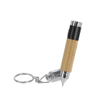 Draagbare bamboezaklamp met geïntegreerde pen, blauwe inkt derde weergave