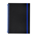 A5-ringband met gelinieerde pagina’s en elastische sluiting kleur blauw  negende weergave