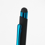 Gerecyclede aluminium pen met stylus, blauwe inkt derde weergave