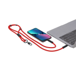 RPET-polyster telefoonlanyard met geïntegreerde oplaadkabel derde weergave