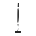 Verstelbare telefoonpolsband met karabijnhaak en standaard kleur zwart  negende weergave