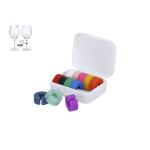 Glasmarkers met 12 siliconen markers in meerdere kleuren