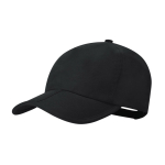 5-panel microvezel pet met verstelbare klittenbandsluiting kleur zwart  negende weergave