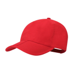 5-panel microvezel pet met verstelbare klittenbandsluiting kleur rood  negende weergave